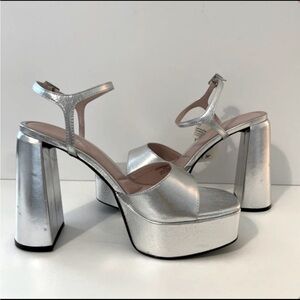 Silver Platform Heels